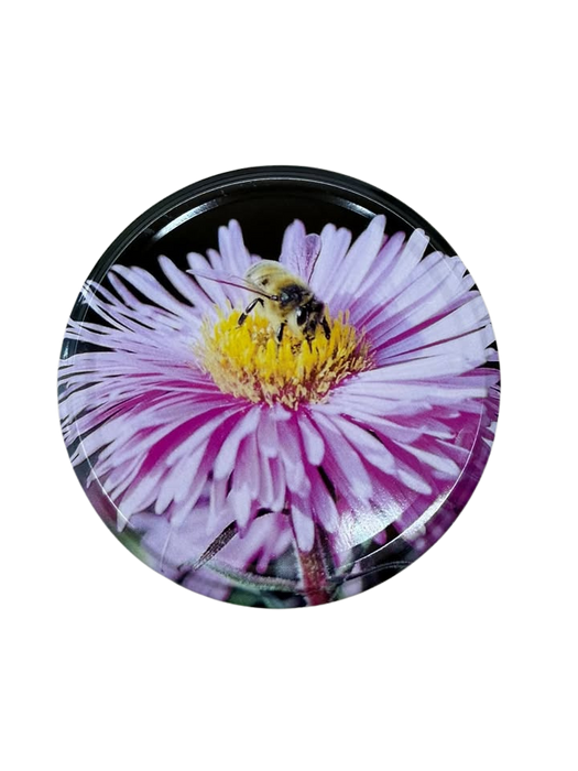 Glass Jar Lid | Floral Bee