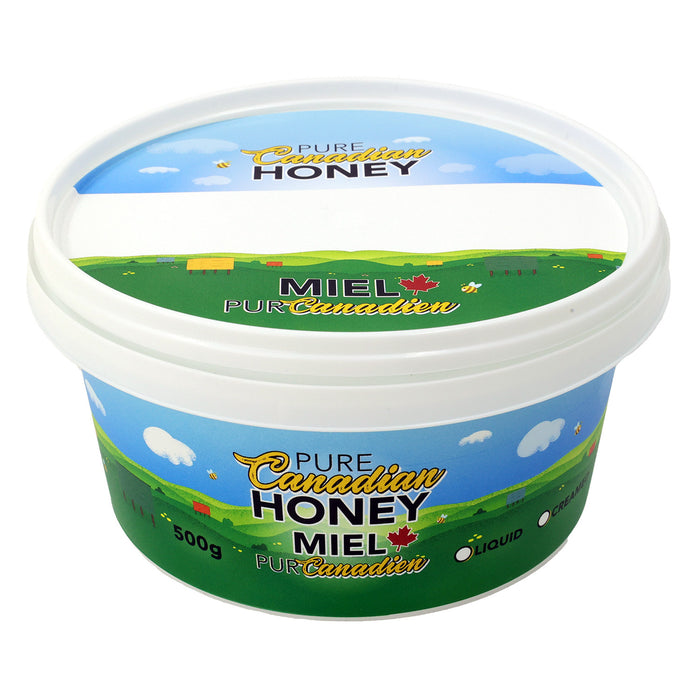 Plastic Tub and Lid | Pure Canadian Honey | 500 g