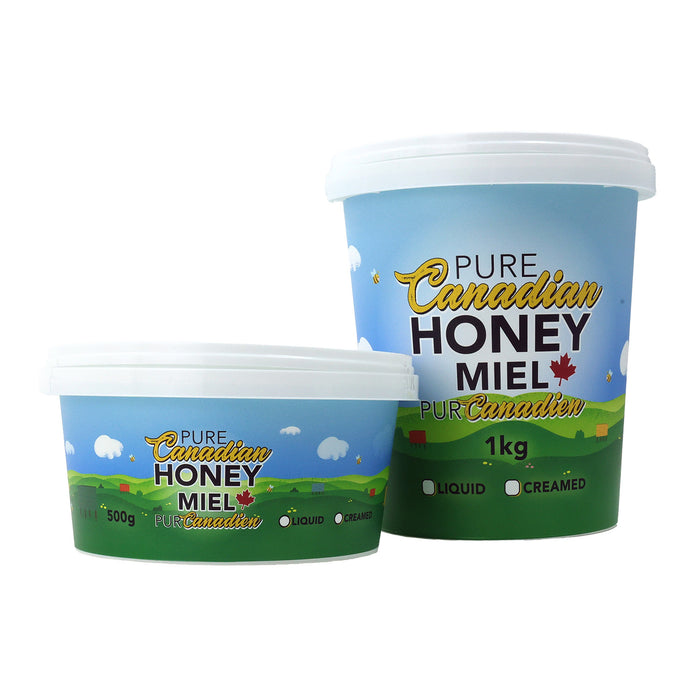 Plastic Tub and Lid | Pure Canadian Honey | 500 g