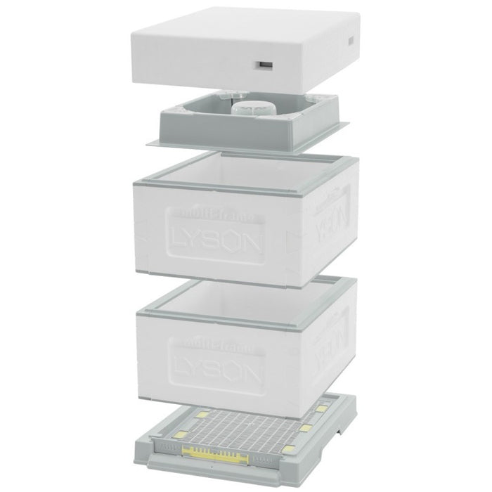 Polystyrene Hive Kit | Unpainted | High Roof | Multi-Frame | Lyson