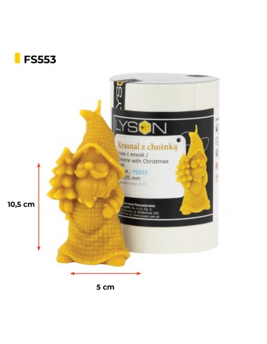 Gnome with a Christmas Tree Candle Mould | Lyson