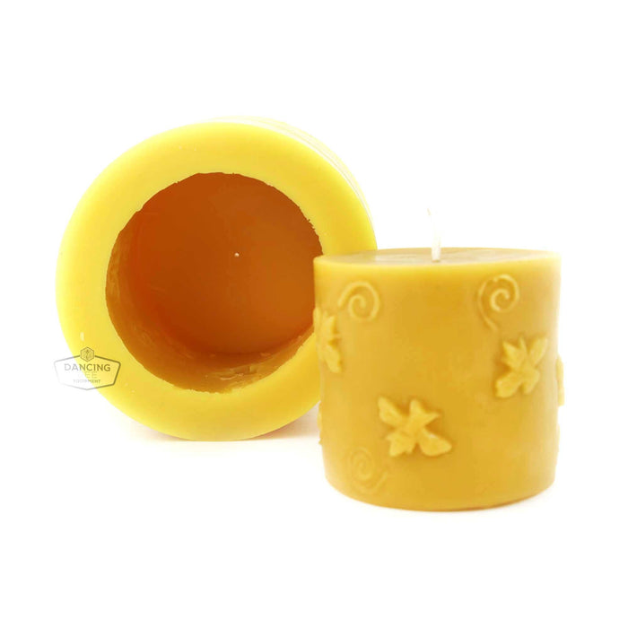 Bee Cylinder Candle Mould | 3x3