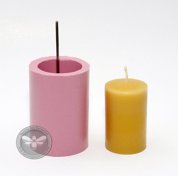 Smooth Pillar Candle Mould |  2.5" x 3"