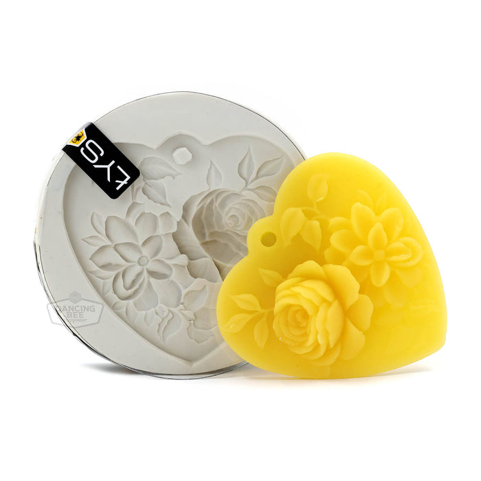 Lyson | Heart With Flowers Pendant Mould